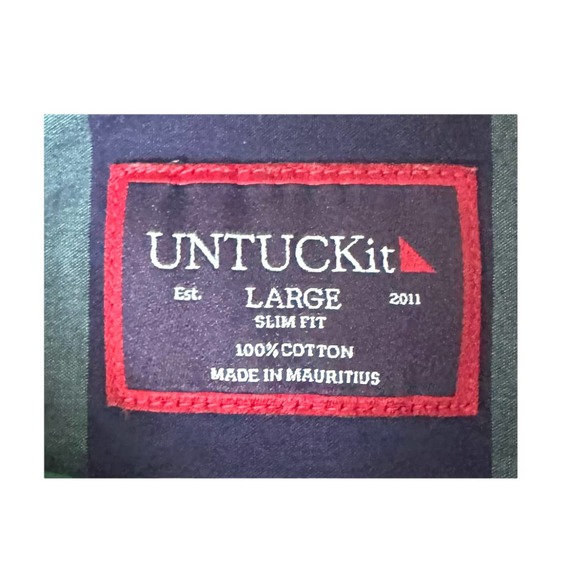 UNTUCKit Bonarda Slim Fit Buffalo Check Long Sleeve Button Down Collared Shirt - Picture 4 of 6